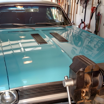 Classic Car in Organized Garage with Wall Tools - Big G from Murrieta, CA