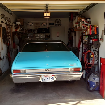 Classic Chevy Nova in Organized Tool Garage - Big G from Murrieta, CA