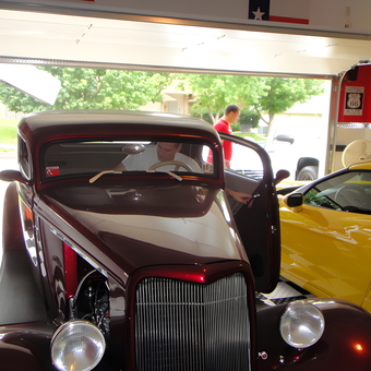 Classic Car and Corvette in Decorated Garage - Joe from Ft Worth, TX