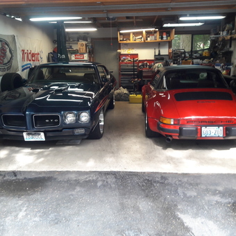 Classic GTO and Porsche in Organized Garage - Mike from Gig Harbor, WA