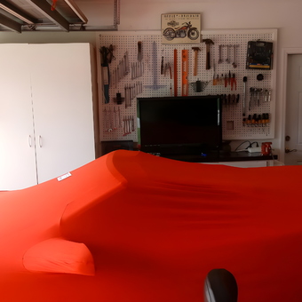 Organized Garage With Tool Wall and Car Cover - Jan from North Port, FL