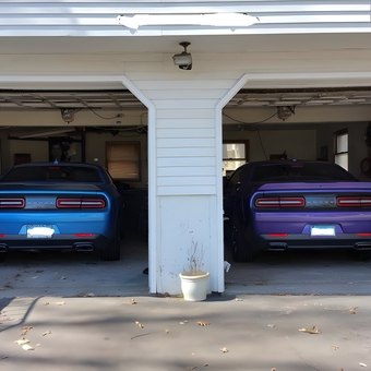 Two Dodge Challengers Parked in Spacious Garage - Scott from MANCHESTER, CT