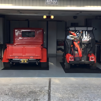Classic Truck and Golf Cart in Organized Garage - ROADENTS from Penn Valley, CA