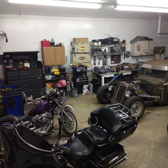 Classic Car, Motorcycles, and Organized Garage Storage - Jay from Austin, MN