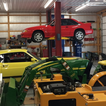 Garage with Car Lift, Tools, and Tractors - Carlee from York, PA