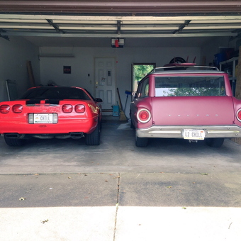 Classic and Modern Cars in Organized Garage - Greg from Evansville, IN