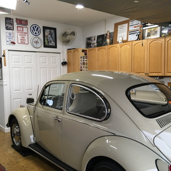 Classic VW Beetle in Organized Garage with Cabinets - Mick from Boynton Beach, FL