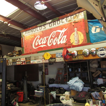 Vintage Coca-Cola Sign, License Plates, and Garage Decor - John from Vallejo, CA