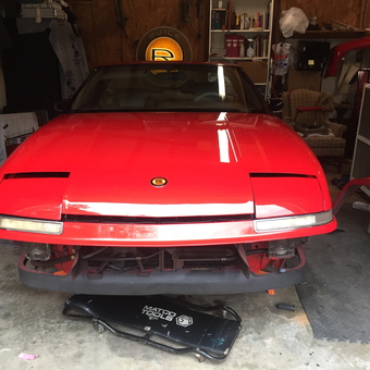 Red Classic Car Restoration in Organized Garage - Dave from Ellenboro, NC