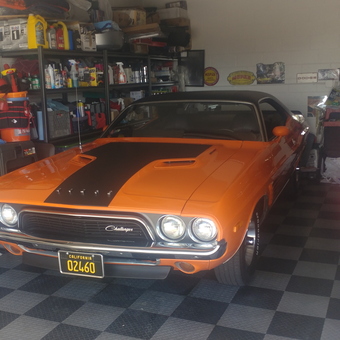 Garage with Classic Car, Storage Shelves, and Tile Flooring - Dan from Villa Park, CA