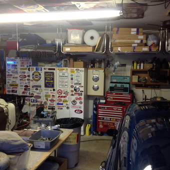 Organized garage with tool chests, cabinets, and storage racks - Phil from Carson City, NV