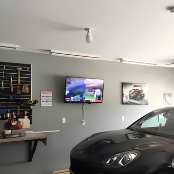 Organized Garage with Tool Storage and TV - Rick from Valparaiso, IN