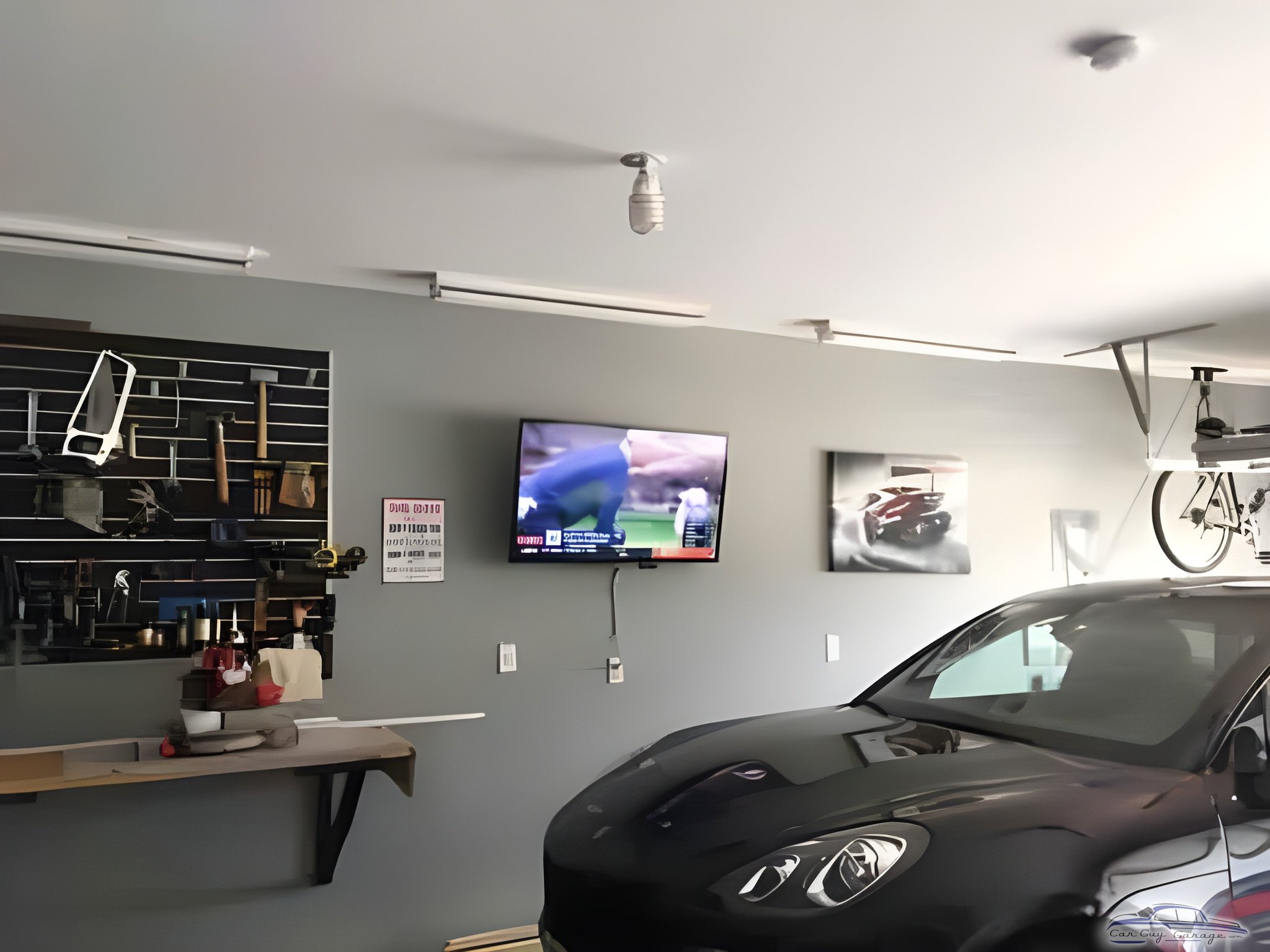 Organized Garage with Tool Storage and TV - Rick from Valparaiso, IN