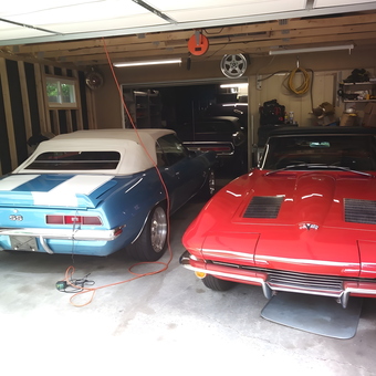 Classic Cars in Organized Garage with Tools - Charlie from Edmonds, WA