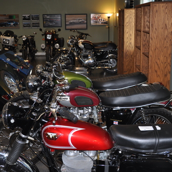 Classic Triumph Motorcycles and Vintage Car Display - Jason from Arroyo Grande, CA