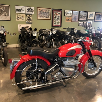 Classic Motorcycle Collection With Wall Art Display - Jason from Arroyo Grande, CA
