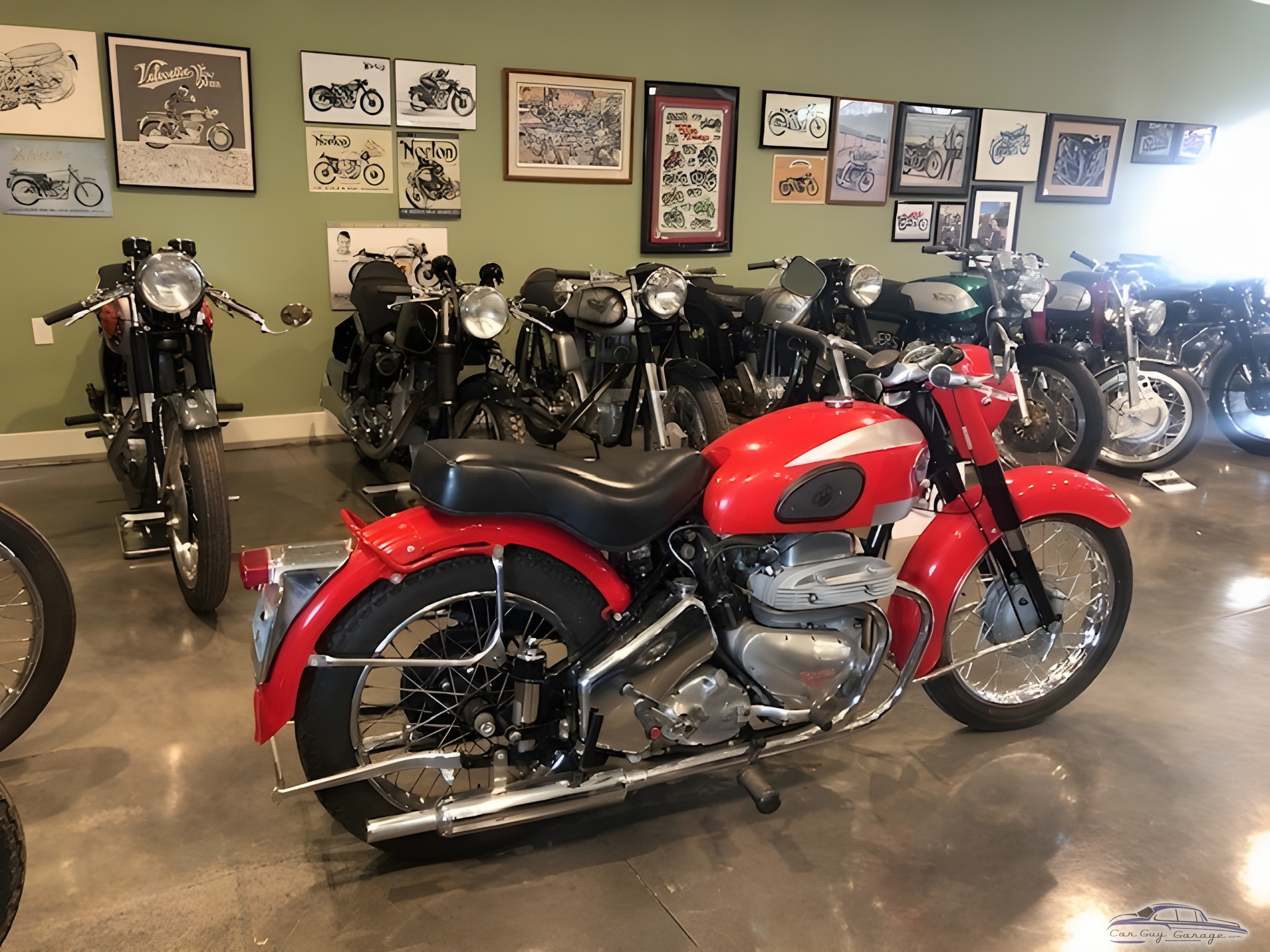 Classic Motorcycle Collection With Wall Art Display - Jason from Arroyo Grande, CA