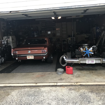 Classic Car, Motorcycle, and Tools in Organized Garage - Robert from Joliet, IL