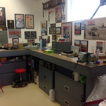 Organized garage workspace with tool storage and decor - Alain from Corral de Tierra, CA