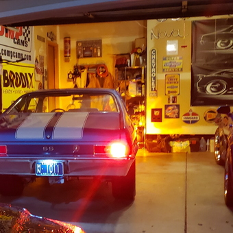 Classic Chevy Garage with Car Signs and Banners - Jason from Wichita, KS