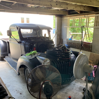 Classic Chevy Truck Restoration with Garage Fans - Dan from Columbia, SC