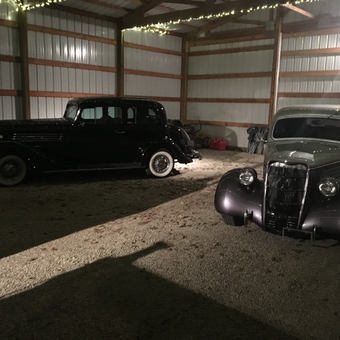 Classic Cars in Spacious Metal Garage with Lights - Joel from Leon, KS