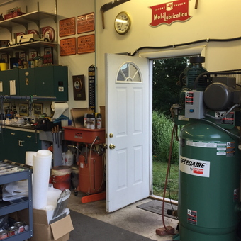 Organized garage with air compressor and cabinets - Jack from Baltimore, MD