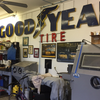 Goodyear Tire Sign and Workbench in Garage - Jack from Baltimore, MD