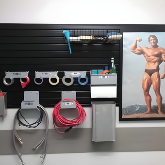 Garage Wall Organizer with Hooks, Bins, and Tape Holders - Peds from Salem, OR