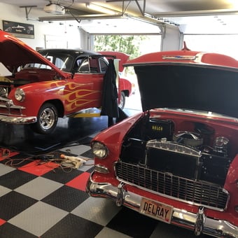 Classic Cars with Open Hoods and Checker Flooring - Patrick from The Dalles, OR