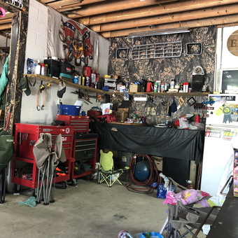 Organized garage with tool chests and storage shelves - Jon from New Springfield, OH