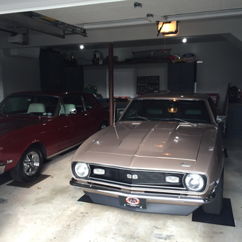Classic Cars in Organized Garage with Cabinets - Carl from Westbrook, CT