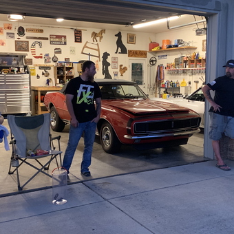 Classic Car Garage with Tool Storage and Wall Decor - Carlsen's Toy Box from Evans, CO