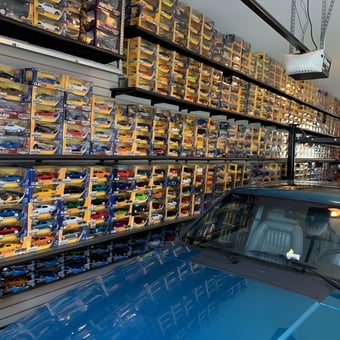 Diecast Car Collection Display Shelves in Garage - Andy from Mechanicsburg, PA