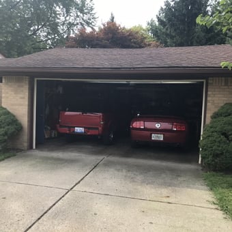 Two Car Garage with Storage Shelves and Tools - Geraldine from Garden City, MI