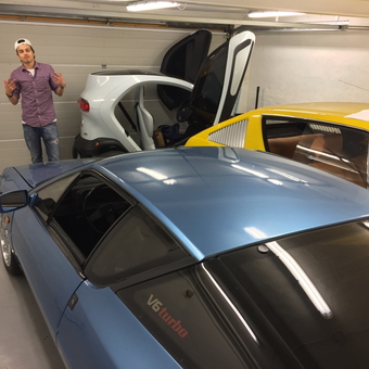 Three Classic and Modern Cars in Clean Garage - Jorgen