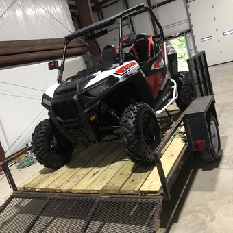 Polaris RZR on Utility Trailer in Spacious Garage - Gabes from Braintree, MA