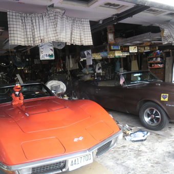 Classic Corvette and Firebird in Decorated Garage - Rick from Garwood, NJ