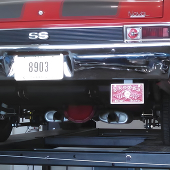 Classic Chevy Nova SS on Four Post Car Lift - David from Meridian, ID