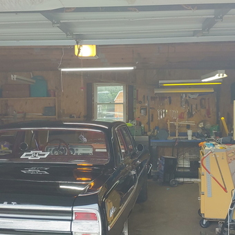 Classic Chevrolet and Organized Workbench in Garage - D.J. from Mattoon, IL