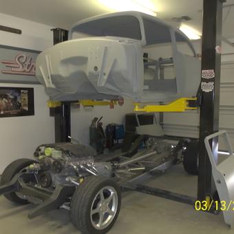 Classic Car Restoration on Two Post Lift - Larry from Valley Center, CA