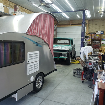 Classic Truck Restoration and Camper in Organized Garage - Cliff from Corvallis, MT