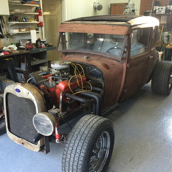 Classic Hot Rod Build in Organized Garage - Pamela from Saco, ME