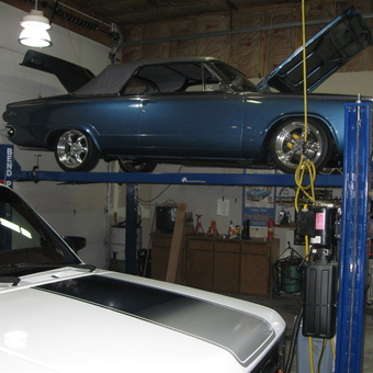 Classic Cars on BendPak Lift in Organized Garage - Dan from Tacoma, WA