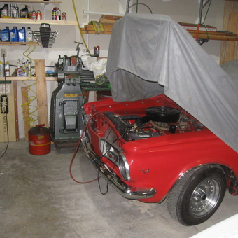 Classic Car Under Cover with Tools and Oil Cans - Dan from Tacoma, WA