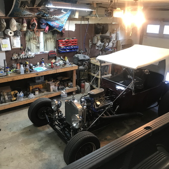 Classic Hot Rod and Organized Workbench in Garage - Andy from Frazeysburg, OH