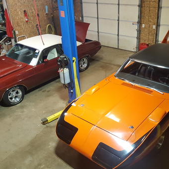 Classic Cars and Auto Lift in Organized Garage - Patrick from JACKSON, MI