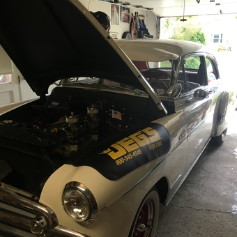 Classic car restoration in home garage with tools - Don from Delaware, OH