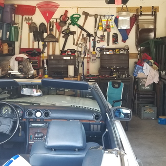 Organized garage with convertible, tool chests, and shelving - poorguy from Kettering, OH