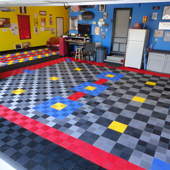 Colorful Modular Garage Floor Tiles and Wall Decor - Rick from Wisconsin